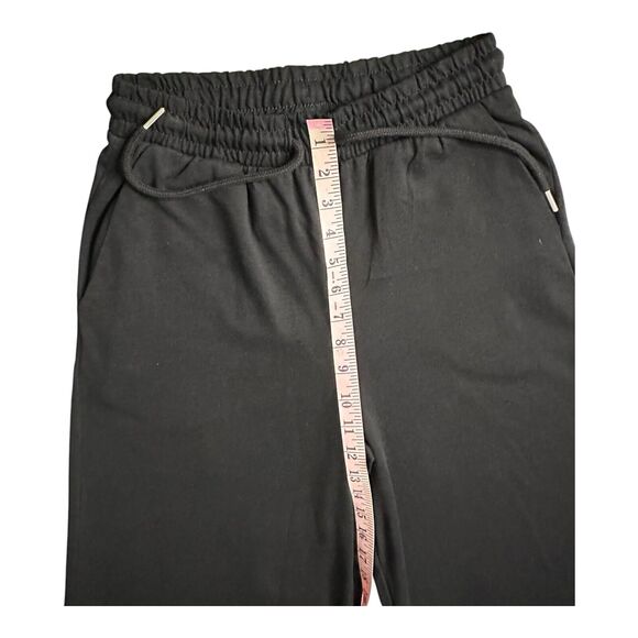 ZARA Wide Leg Pants Size Small Black Brown Elastic Waist Pull On Drawstring - Picture 9 of 16